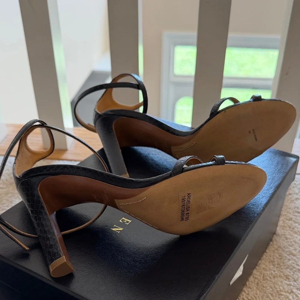 Ralph Lauren Collection Navy Strappy Heels